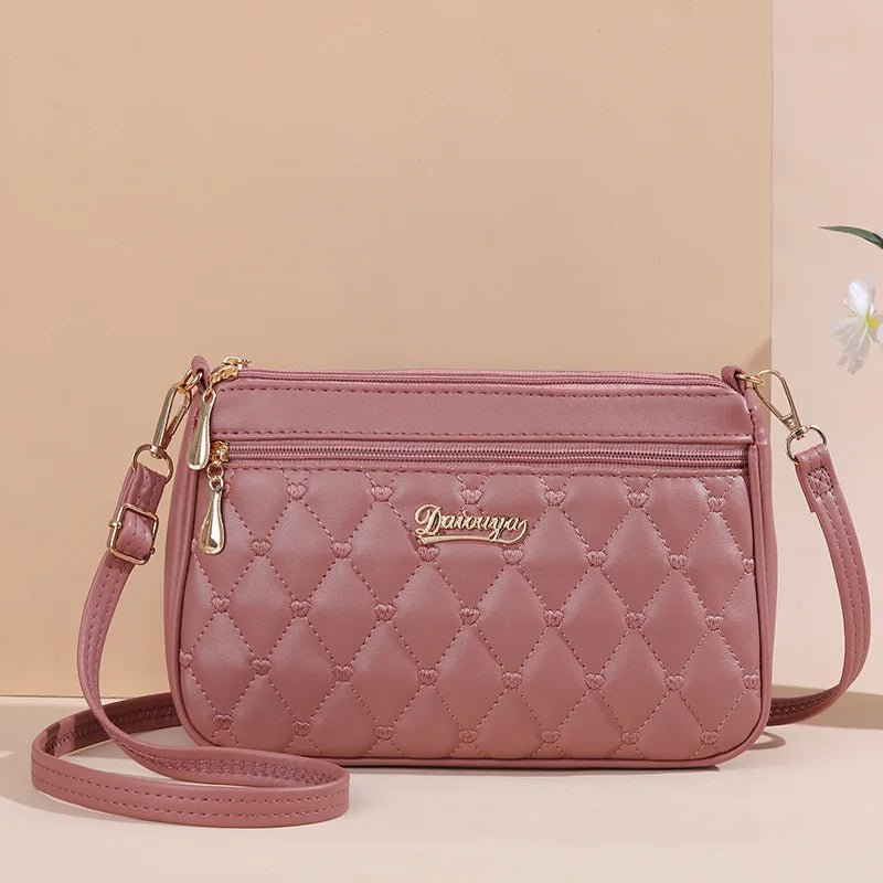 Embroidery Messenger Bags Women Leather Handbags Bags for Women Sac a Main Ladies hair ball Hand Bag - Mychicelegant